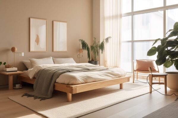 Bright japandi bedroom ideas functional furniture
