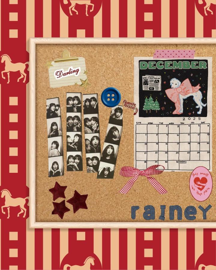 Neutral cork board with calendar, photo strips, ribbons, and buttons by @raineyangel12 showcasing cork board diy ideas for a warm personal touch.